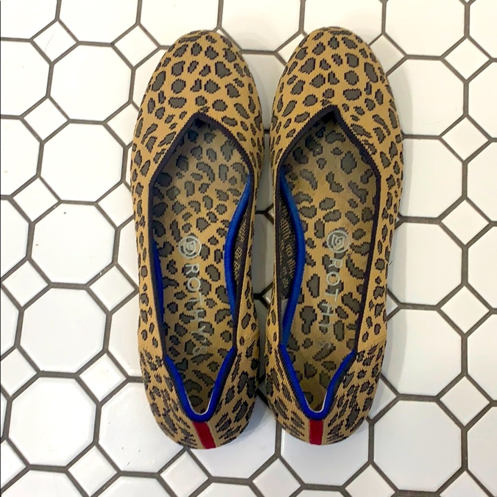 Rothy’s Leopard Round Toe Flats